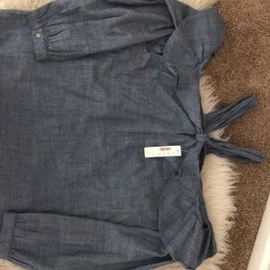 New with tags. Jcrew Chambray Top